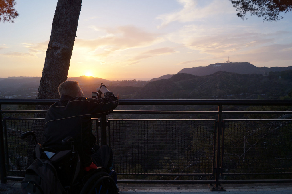 Manuel fotografiert das Hollywood-Sign